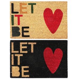 DKD Home Decor Felpudo Basicos Negro Marron Fibra coco Goma 40 x 1.5 x 60 cm Let it be (2 Unidades) Precio: 10.78999955. SKU: B16BWXWVRR