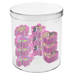 Barbie: Cubo con 12 Gomas de Borrar Mix Rosa para Niñas | Pack de Papelería Infantil de Plástico ABS Precio: 8.49999953. SKU: B1HD24NX4Z