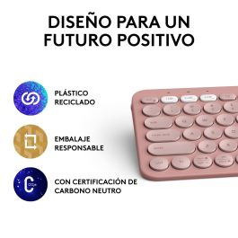 Teclado Inalámbrico Logitech K380s Rosa Qwerty Español