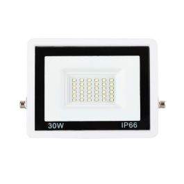Foco Proyector LED 30W 2.400Lm 6000ºK IP66 Regulable 60,000H Acabado Blanco [LM-6004-W-CW]