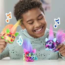 Hasbro HASG17835X0 Furby DJ Furblets Rain-Bow-Kat, minipeluche electrónico, 45 sonidos y música, juguete infantil a partir de 6 años