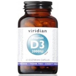 VIRIDIAN Vitamina D3 2000IU Vegana del Líquen 60 Cápsulas Vegetales. Huesos, Dientes y Sistema Inmune Precio: 18.5000002. SKU: B12ES6XCQN