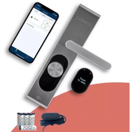 LOQED Touch Cerradura Inteligente WiFi Inalámbrica - Acero Inoxidable, Bloqueo con Código, Batería 1 Año, Bluetooth