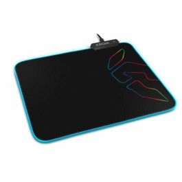 Krom NXKROMKNTRGB Alfombrilla Gaming Knout RGB con Iluminación LED RGB, Superficie de Tela de Alto Deslizamiento 320x270x3 mm