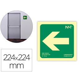 Archivo 2000 Pictograma Flecha Izquierda PVC Verde Luminiscente 224x224 mm Señal Informativa Precio: 8.49999953. SKU: B1JM7YEXA2