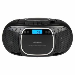 Medion MED4061275196481 Radio CD Portátil FM, 2x2.2W RMS, Color Negro