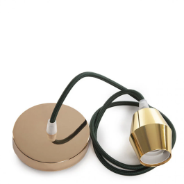 Lámpara Colgante E27 Cable Tela 1000mm Rosetón Metal Negro SC-MPL019 Precio: 5.50000055. SKU: B15W8QS8L8