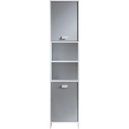 Parisot TOP500567 Columna de baño de tablero de partículas blanco y gris, 2 puertas, L39,5 x P19,5 x H170 cm Precio: 78.78999942. SKU: B1J67RED8Z
