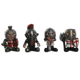 Figura Decorativa Home ESPRIT Rojo Gris 7 x 4 x 9 cm (4 Unidades) Precio: 23.50000048. SKU: B17AQ4H8BT