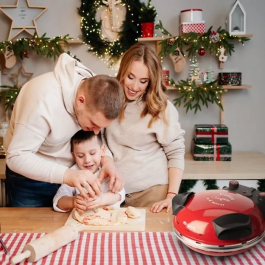 Ariete Mini Horno para Pizza con Piedra Refractaria 33cm, Hasta 400 Grados, Cocción Rápida 2-4 Minutos, Ideal para Pizzas y Focaccias Caseras