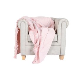 Plaid Basicos DKD Home Decor Rosa Blanco 260 x 0.1 x 230 cm (2 Unidades) Plaid Basicos DKD Home Decor Rosa Blanco 260 x 0.1 x 230 cm (2 Unidades)