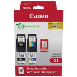 Canon Tinta Ecopack BK+C+M+Y + 50H Papel Fotográfico 10x15 para Pixma TS5350, TS5351, TS5352, TS5353, TS7450 - PG-560XL + CL-561XL Precio: 55.78999998. SKU: B16M4T9H8Q