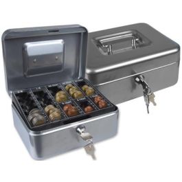 Caja Caudales Q-Connect 8-' 200x160x90 mm Plata Con Portamonedas Precio: 21.90000054. SKU: B16FJMEHB2