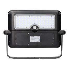 Edm Aplique Multifuncional LED Solar 10W 1150lm Luz Fría 6000K Negro con Sensor de Presencia y Crepuscular IP65 27.5x19.6cm