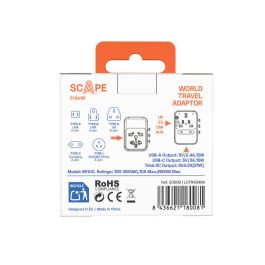 Ladrón de enchufe Scape Travel 621UC Plástico