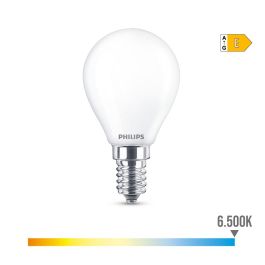 Philips Bombilla esférica LED E14 6,5W 806lm 6500K luz fría, equivalencia 60W, Ø4,5x8cm