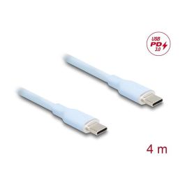 DeLOCK Cable USB 2.0 USB-C a USB-C 4 m PD 3.0 Carga Rápida 60W, Azul - Ref. 81236