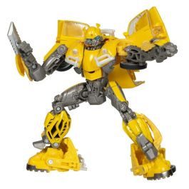 Hasbro Transformers Figura de Acción Bumblebee Studio Series Deluxe Class Robot a Volkswagen Beetle 23 Pasos con Escenario
