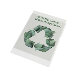 Esselte Carpeta Dossier Uñero DIN A4 Polipropileno Reciclado 100 mc Piel de Naranja Transparente Caja de