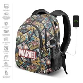 Karactermania Mochila Avengers Run. Plus Fan React 44x34x21 cm, 3 compartimentos, bolsillo para portátil, material Ripstop