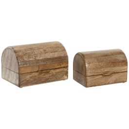 DKD Home Decor Caja de Mango Marrón Acabado Natural Redondeado Colección Softedges Urban 15x15x22 cm Set de 2 Precio: 21.88999989. SKU: B1377ATSC2