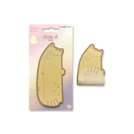 Imaginovo Bloc Notas Adhesivas Gato con Mensaje Trasero 20 Hojas 85x164 mm