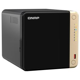 QNAP TS-464-8G Servidor NAS 4 Bahías con Intel Celeron N5095, 8GB RAM, 2x Ranuras M.2 NVMe, 2x Puertos 2.5GbE, Compatible con 4x HDD/SSD SATA