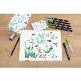 Set Watercoloring Tombow Greenery 9 Piezas