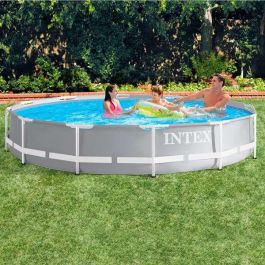 Intex 26712 Piscina Prism Frame Premium Redonda Sobresuelo 366x76 cm con Depuradora 6.503 Litros
