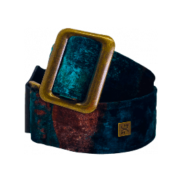 GETM The Jd Teal Getm Correa para Guitarra y Bajo de Nailon, Piel y Terciopelo en Tonos Plateados, Negros y Azules Ajustable hasta 165 cm