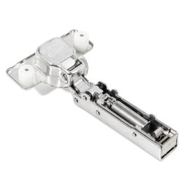 ALK 35 Clip Cam 110º Codo Recto Pistón Inox Níquel - Bisagra con Cierre Amortiguado para Puertas de Muebles