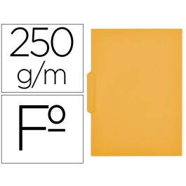 Gio Subcarpeta Con Pestaña Central Folio Cartulina 250 gr Amarillo Intenso -50U-