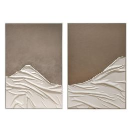 DKD Home Decor Cuadro Urban Moderno Poliéster/PS Beige y Blanco 123x83 cm (2 Unidades) Precio: 176.59000029. SKU: B1DAX5FVK2