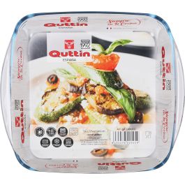 Quttin Fuente Vidrio Cuadrada 25 x 22 cm 1.6L (6 Unidades)