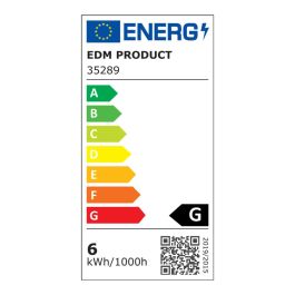 Edm Bombilla dicroica LED regulable GU10 6W 500lm 3200K luz cálida Ø5x5.5cm