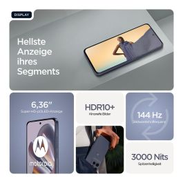 Motorola Moto Edge 60 Neo - Smartphone 5G con 12 GB RAM, 256 GB, Pantalla P-OLED 120Hz, Cámara 50 MP Sony LYTIA, Batería 5000 mAh, Android 15 - Color Gris