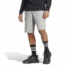 Pantalón Corto Deportivo Adidas Essentials French Terry Cargo Gris