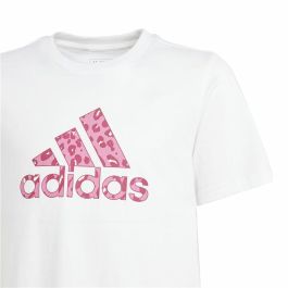 Camiseta de Manga Corta Infantil Adidas G Animal Blanco
