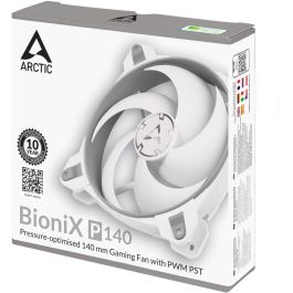 ARCTIC BioniX P140 Ventilador de 14cm 1950 RPM 131.92 m³/h Gris/Blanco Rodamiento FDB para Carcasa de Ordenador