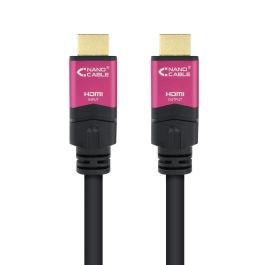 Nanocable Cable HDMI 2.0 4K 25M 18Gbps, Negro, Compatible con HDR, ARC, 3D, 32 Canales de Audio Nanocable Cable HDMI 2.0 4K 25M 18Gbps, Negro, Compatible con HDR, ARC, 3D, 32 Canales de Audio