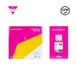 Nanocable Bobina Cable de Red CAT.7 LSZH SFTP PIMF AWG23, 10GBase-T, 600 MHz, PoE, 100 m, Naranja, Ref. 10.20.1700-100