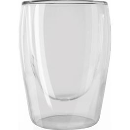 Melitta Juego de 2 Vasos de Doble Pared 80 ml para Café Espresso, Borosilicato Transparente, Mantiene Temperatura, Apto Lavavajillas