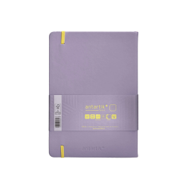 Antartik Cuaderno A5 Tapa Dura Hojas Puntos 100 Hojas 80gr FSC Morado y Amarillo