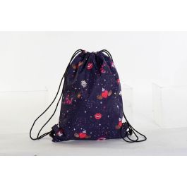 DKD Home Decor Mochila Moderna Impermeable de Nylon Poliéster Lila Rosa Multicolor 36x28 cm (Pack 12 Unidades)