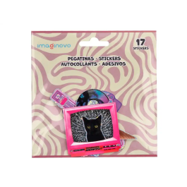 Imaginovo Pegatinas Retro Diseños Surtidos PVC 145x140 mm para Ordenador, Cuadernos, Móvil y más