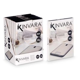 Báscula Digital Kinvara Acero Inoxidable 16x1.5x21.5 cm, Negro, Max 5 Kg (12 Unidades) Báscula Digital Kinvara Acero Inoxidable 16x1.5x21.5 cm, Negro, Max 5 Kg (12 Unidades)