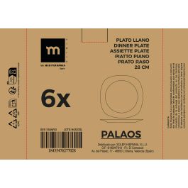 Plato Llano Opal Palaos 28 cm - La Mediterranea (36 Unidades) Plato Llano Opal Palaos 28 cm - La Mediterranea (36 Unidades)