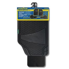 Abc GOD9016 Alfombra de Goma Negra para Coche, 4 Piezas, con Diseño Panal