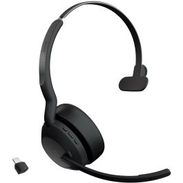 Jabra Evolve2 55 Link380c UC Mono Auriculares Inalámbricos Bluetooth Diadema Negro para Oficina/Centro de Llamadas