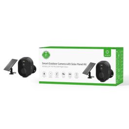 WOOX R4253 Cámara Exterior Inteligente con Kit de Panel Solar Negro